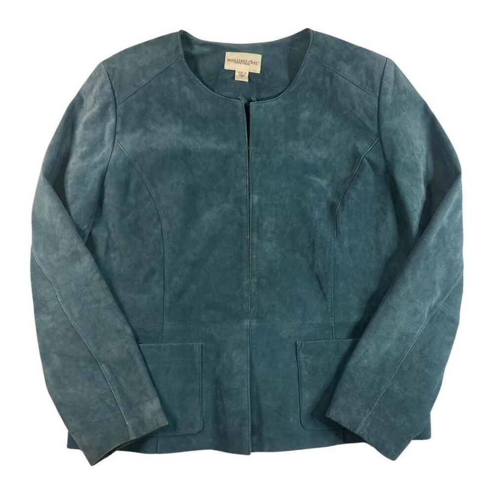 Fairy grunge jacket suede teal sz 14 monterey bay
